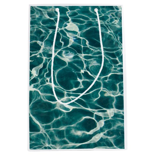 Licht blauw Wavy Rippling Fire Water Medium Cadeauzakje (Voorkant)