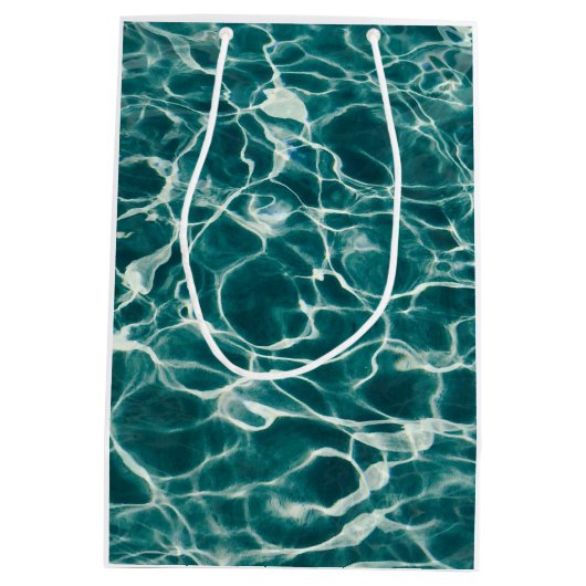 Licht blauw Wavy Rippling Fire Water Medium Cadeauzakje (Achterkant)