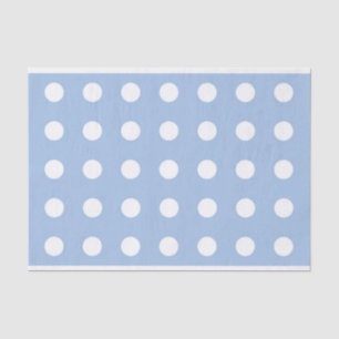 Licht blauw weefselpapier met witte pooldots tissuepapier