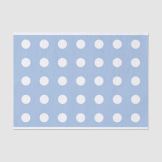 Licht blauw weefselpapier met witte pooldots tissuepapier