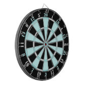Licht blauw, wit en zwart dartboard dartbord (Voorkant Links)
