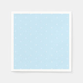 Licht blauw wit Kleine polka punts patroon chic Servet (Voorkant)