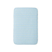 Licht blauw wit maisachtig bloempatroon badmat (Voorkant Verticaal)