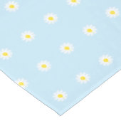 Licht blauw wit maisachtig bloempatroon tafelkleed (Gekanteld)