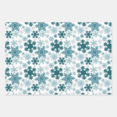 Licht Blauw & Wit Schattige Wintersneeuw Inpakpapier Vel (Voorkant 3)