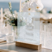 Licht Blauw & Wit Trouwboek Acryl Teken Acryl Bord