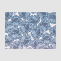 Licht Blauw Witte en Zwarte Moderne Kunstbloemen