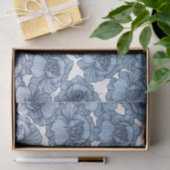 Licht Blauw Witte en Zwarte Moderne Kunstbloemen Tissuepapier (Geschenk)