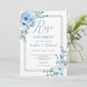 Licht blauw zilveren lijst stijgt en schijnt kaart (Staand voorkant)