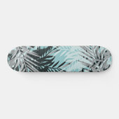 Licht blauw zwart tropisch patroon persoonlijk skateboard (Horizontaal)