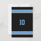 Licht blauw zwart-witteam en zilver kaart (Achterkant)