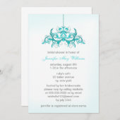 Licht blauwe bridal Shower-uitnodigingen Kaart (Voorkant / Achterkant)