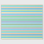 Licht blauwe combinatiestrepen cadeaupapier (Vlak)