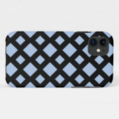 Licht blauwe diamanten op zwart Case-Mate iPhone case (Achterkant (horizontaal))