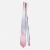 Licht blauwe en rode Waterverf bruiloft Stropdas (Voorkant)