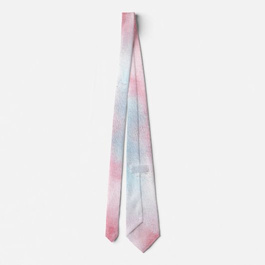 Licht blauwe en rode Waterverf bruiloft Stropdas (Achterkant)