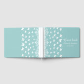 Licht blauwe en witte vlinders zwemmen Weddenschap Gastenboek (Volledig)