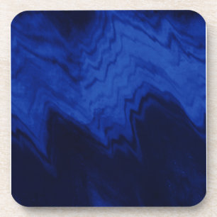 Licht blauwe geluidsgolven op donkerblauw onderzetter