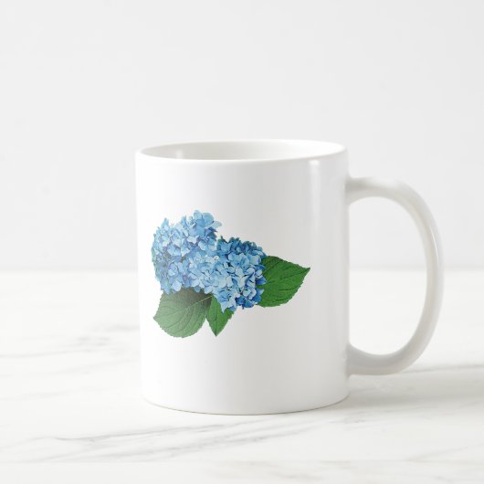 Licht blauwe hydrangea koffiemok (Rechts)