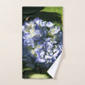 Licht blauwe hydrangeventilator bad handdoek (Handdoek)