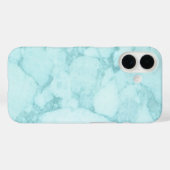 Licht blauwe marmer Case-Mate iPhone case (Achterkant (horizontaal))