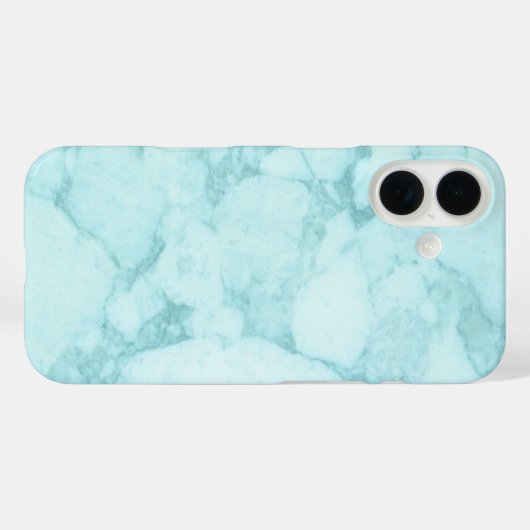 Licht blauwe marmer Case-Mate iPhone case (Achterkant (horizontaal))