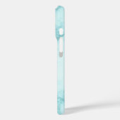 Licht blauwe marmer Case-Mate iPhone case (Achterkant / Links)