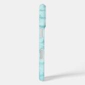 Licht blauwe marmer Case-Mate iPhone case (Achterkant / Rechts)