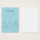 Licht blauwe modder Aangepaste oorenkaart Visitekaartje (Voorkant /achterkant)