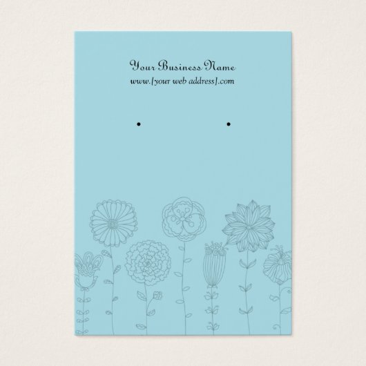 Licht blauwe modder Aangepaste oorenkaart Visitekaartje (Voorkant)