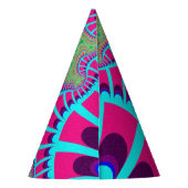 Licht blauwe regenboogherinnering feesthoedjes (Achterkant)