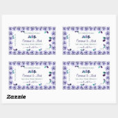 Licht blauwe Rozen op etiketten met witte verpakki (Vel)