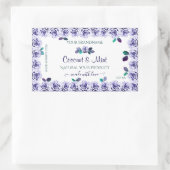 Licht blauwe Rozen op etiketten met witte verpakki (Tas)