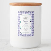 Licht blauwe Rozen op witte etiketten met Logo (Voorkant)