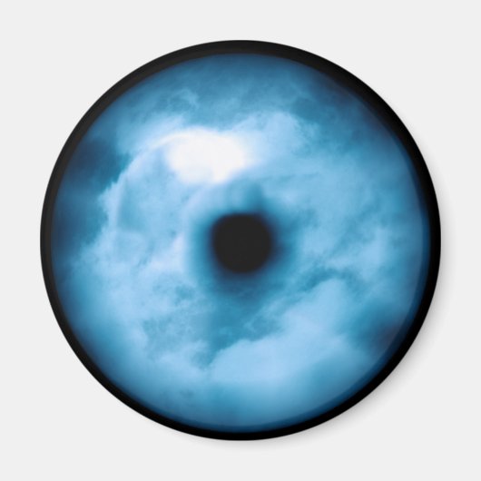 Licht blauwe troebele afbeelding magneet (Voorkant)