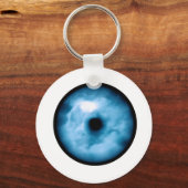 Licht blauwe troebele afbeelding sleutelhanger (Voorkant)