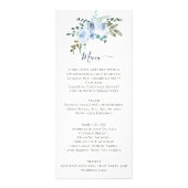 Licht blauwe Waterverf Floral | Menu LT Blue (Voorkant)
