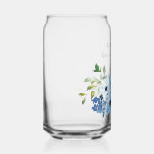 Licht Blauwe Waterverf Floral Vrijgezellenfeest Aa Blikvorm Glas (Rechts)