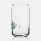 Licht Blauwe Waterverf Floral Vrijgezellenfeest Aa Blikvorm Glas (Links)