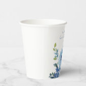 Licht Blauwe Waterverf Floral Vrijgezellenfeest Aa Papieren Bekers (Rechts)