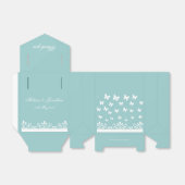 Licht blauwe witte vlinders Weddenschap Hartelijk  Bedankdoosjes (Uitgevouwen)