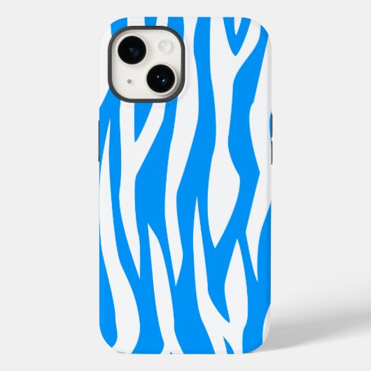 Licht blauwe Zebra afdrukken Case-Mate iPhone Case (Achterkant)