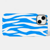 Licht blauwe Zebra afdrukken Case-Mate iPhone Case (Achterkant (horizontaal))