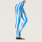 Licht blauwe Zebra afdrukken Leggings (Rechts)