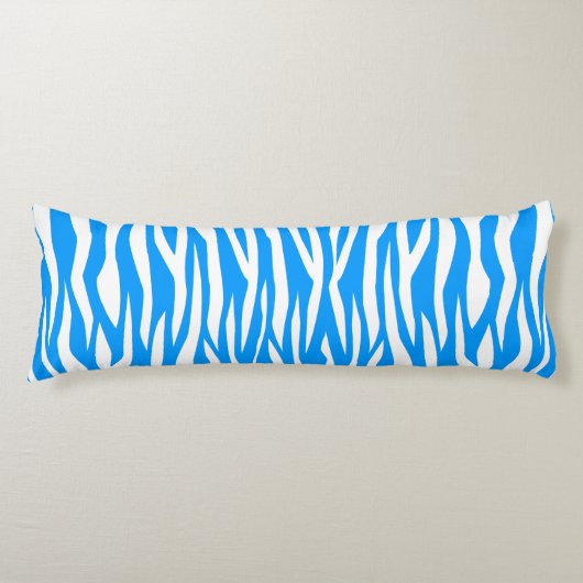 Licht blauwe Zebra afdrukken Lichaamskussen (Voorkant)