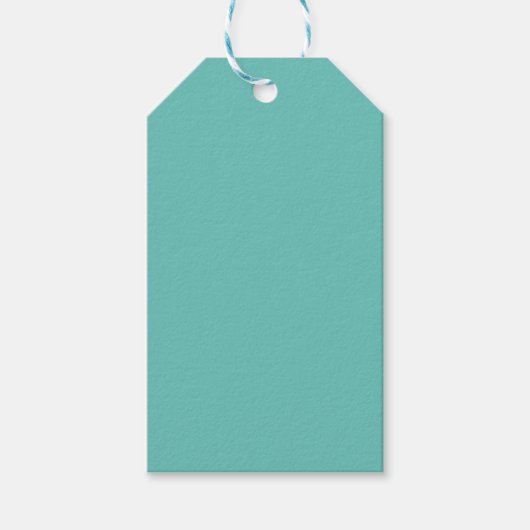 Licht Blauwgroen #6BC388, half gebrand Cadeaulabel (Voorkant)
