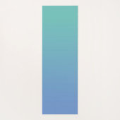 Licht Blauwgroen aan Korenbloem Blauwe Gradiënt Yogamat (Achterkant)