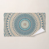 Licht Blauwgroen Blauw Beige Mandala  Bad Handdoek (Handdoek)