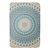 Licht Blauwgroen Blauw Beige Mandala   Badmat (Voorkant Verticaal)