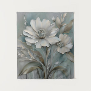 Licht Blauwgroen Blauw Grijs Beige White Modern Fl Wandkleed